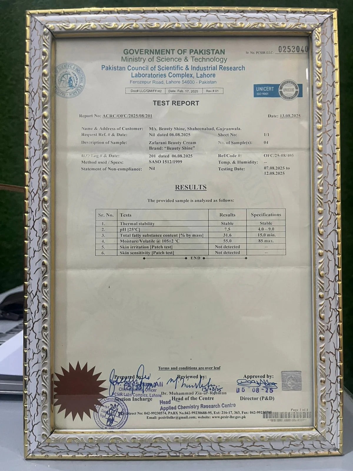 Orignal Zafrani Beauty cream 300g